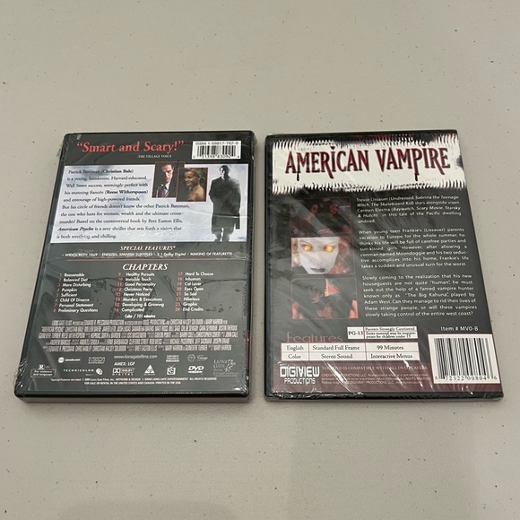 NEW! American Psycho and American Vampire DVDs - Picture 2 of 3